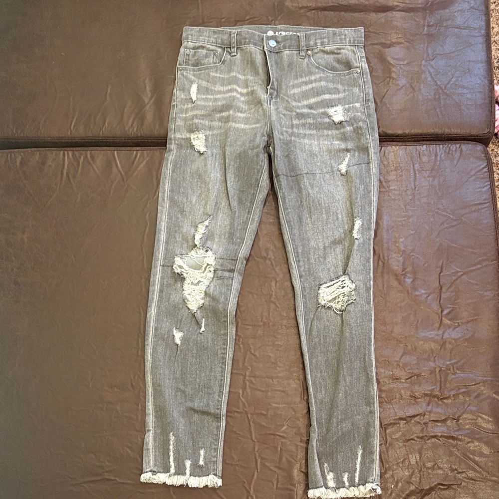 Tractr Kids Distressed Gray Jeans